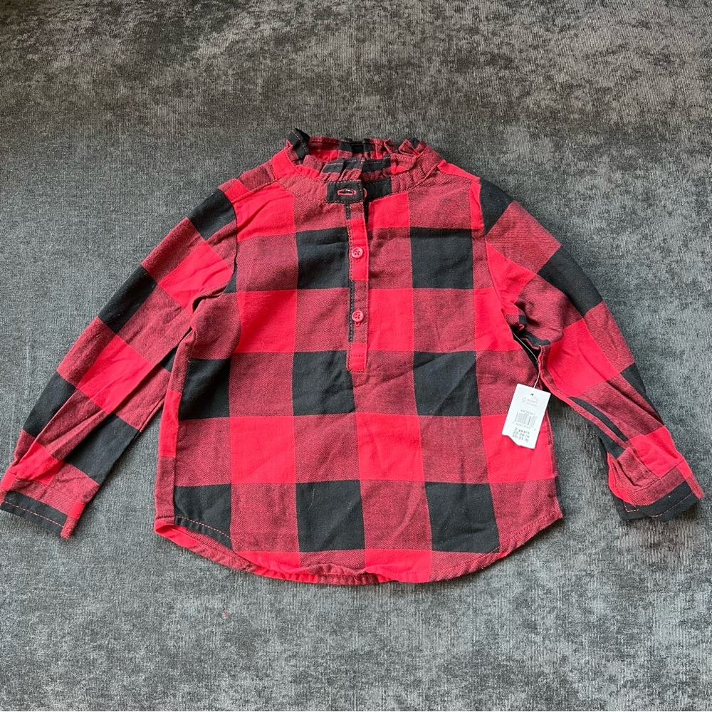 NWT Baby Gap Plaid Top Size 2